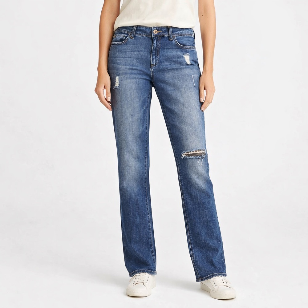 DL1961 DLX Hybrid 360 Distressed Straight Leg Jeans Size 31